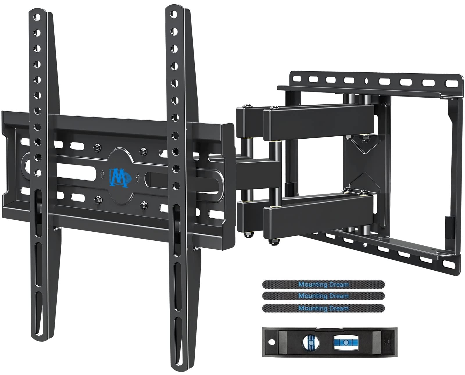 Mounting Dream TV Wall Mount for 32-70 Inch Television,Mount with Swivel and Tilt, Full Motion Bracket with Articulating Dual Arms, Fits 16inch Studs, Max VESA 400X400 mm, 99lbs, MD2380