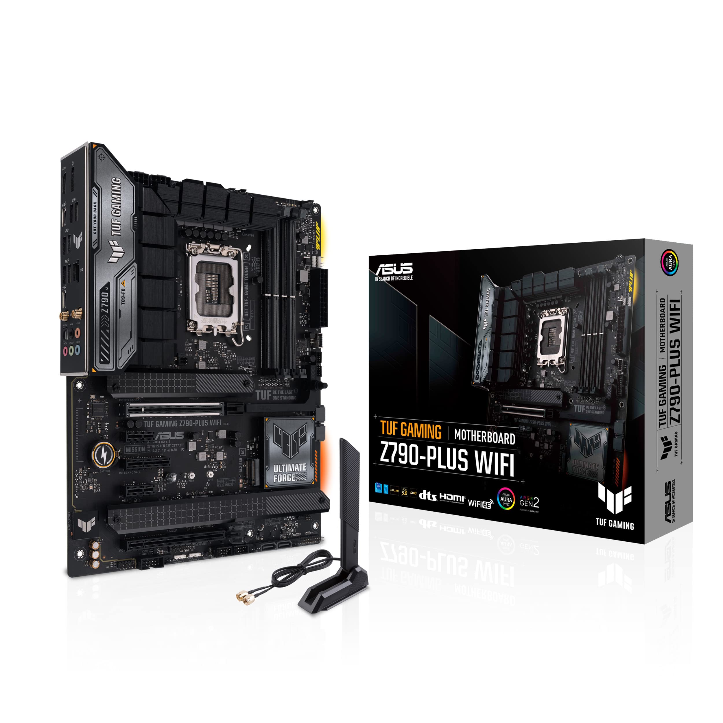 ASUS TUF Gaming Z790-Plus WiFi LGA 1700(Intel 14th,12th &13th Gen) ATX Motherboard(PCIe 5.0,DDR5,4xM.2 Slots,16+1 DrMOS,WiFi 6,2.5Gb LAN,Front USB 3.2 Gen 2 Type-C,(USB4),Aura RGB) (Renewed)